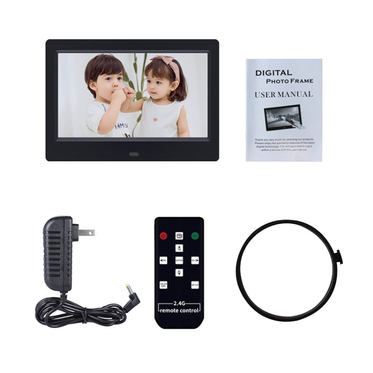 DPF-706-2.4G 7 inch Digital Photo Frame LED Wall Mounted Advertising Machine, Plug:AU Plug(Black) - 1.5-7.0 inch by PMC TechLife | Online Shopping South Africa | PMC TechLife | Buy Now Pay Later Mobicred
