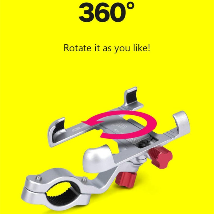 360 Rotate Eagle Claw Bionic Bike Phone Holder Mount Aluminum Bicycle Motocycle Handlebar Cellphone Stand Bracket(Silver) - Holder by PMC TechLife | Online Shopping South Africa | PMC TechLife | Buy Now Pay Later Mobicred