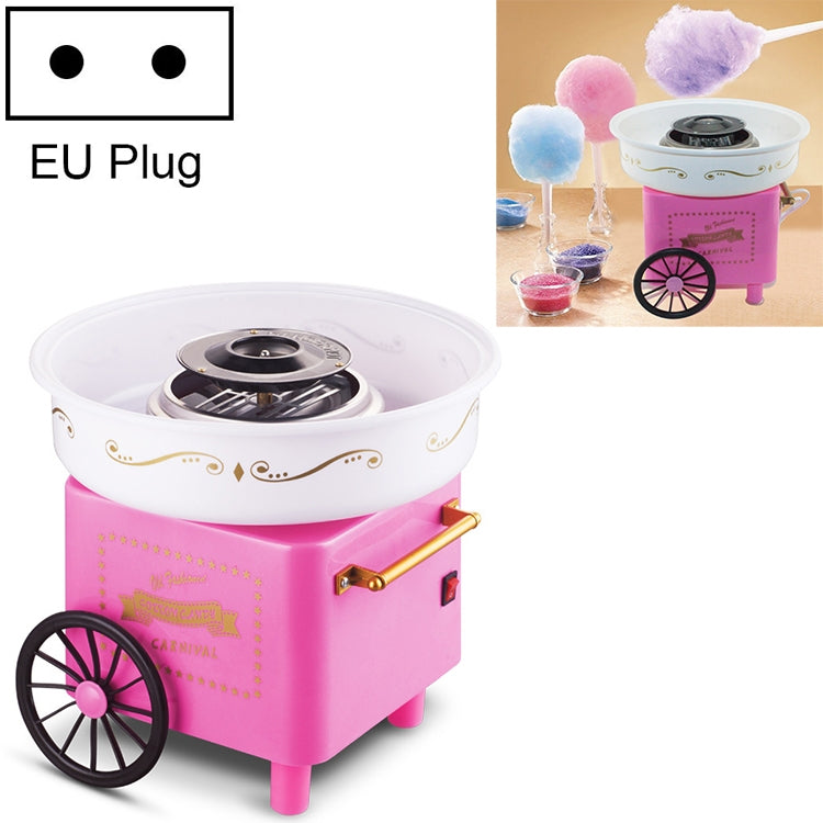 Retro Trolley Mini Cotton Candy Machine, Specification:European Regulations 220 V(Pink) - free shipping - PMC TechLife - Order now!