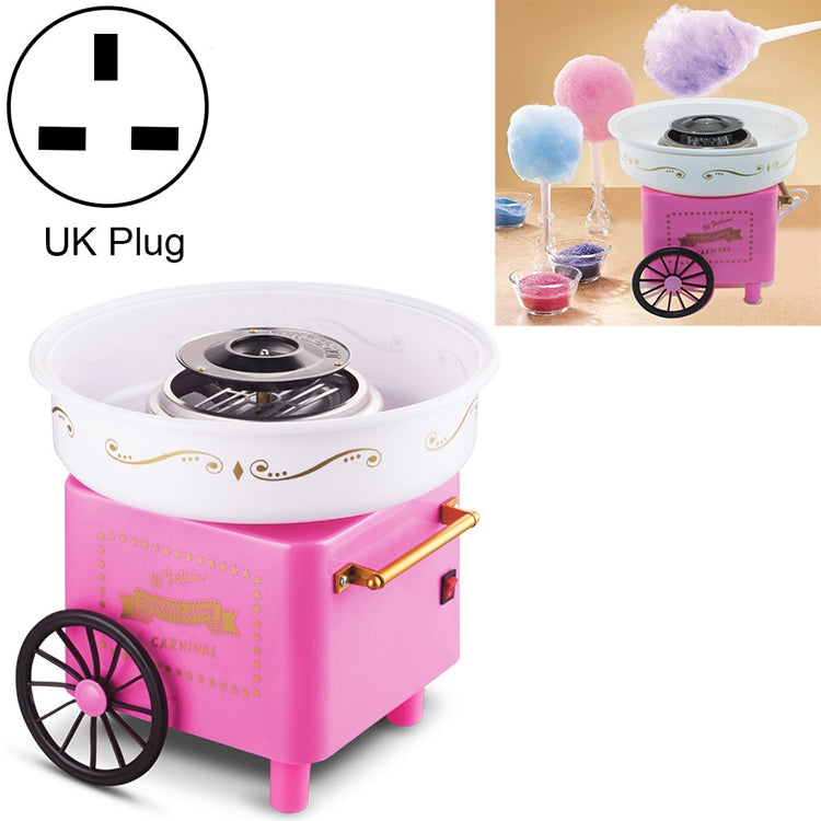 Retro Trolley Mini Cotton Candy Machine, Specification:British Regulations 220 V(Pink) - free shipping - PMC TechLife - Order now!