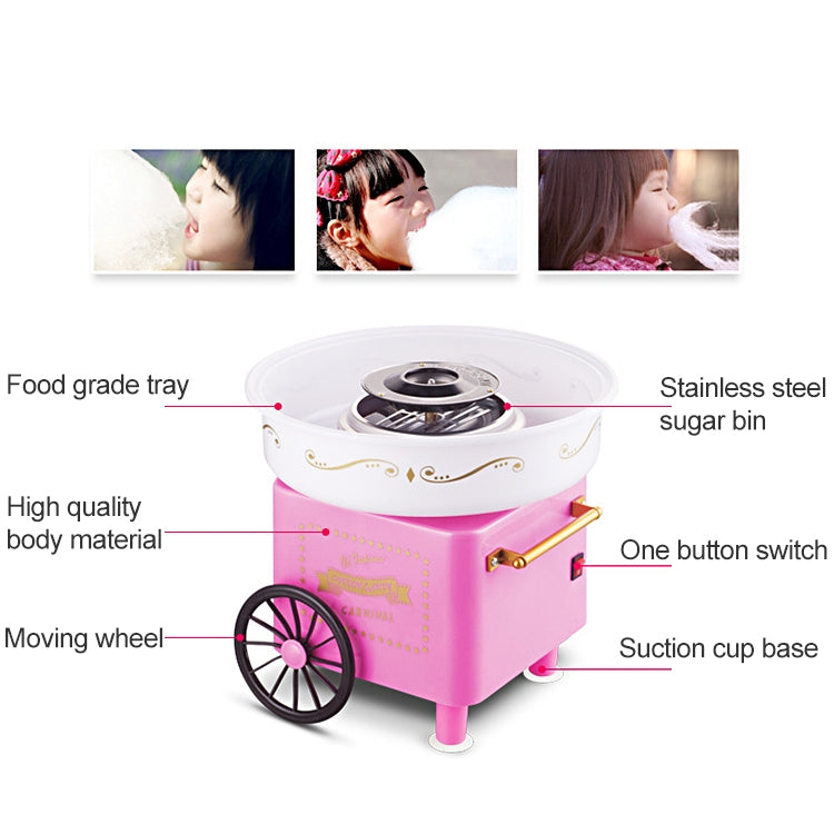 Retro Trolley Mini Cotton Candy Machine, Specification:British Regulations 220 V(Red) - free shipping - PMC TechLife - Order now!