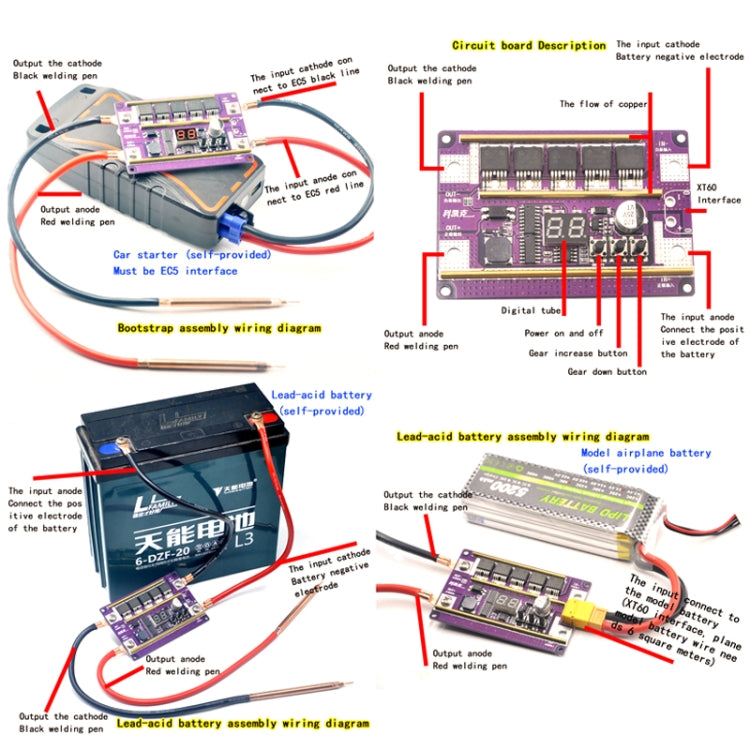 Compatible Version 12V Digital Display DIY Battery Spot Welding Machine Pen Control, Style:10 Square Pen With Case - Others by PMC TechLife | Online Shopping South Africa | PMC TechLife | Buy Now Pay Later Mobicred