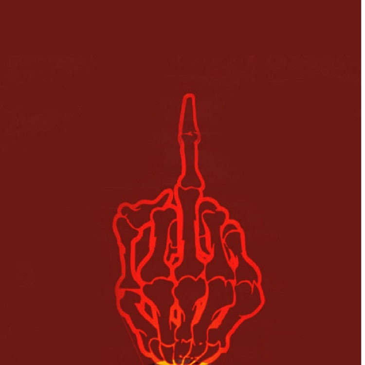 10 PCS Anti-High Beam Car Sticker Middle Finger Despise Reflective Car Sticker Bones Motorcycle Sticker(Red) - Decorative Sticker by PMC TechLife | Online Shopping South Africa | PMC TechLife | Buy Now Pay Later Mobicred