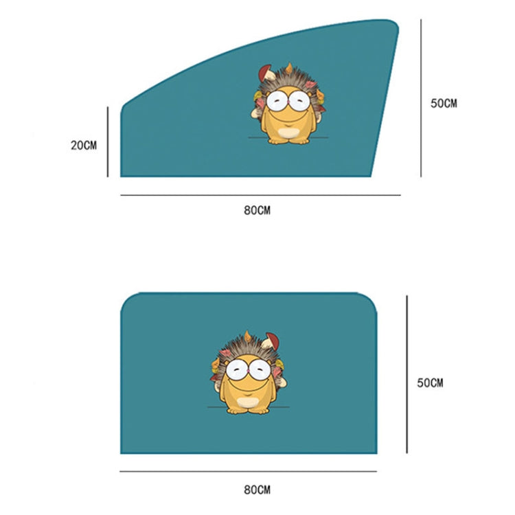 1 Pair Car Window Magnet Sunshade Curtain Heat Insulation Sun Block(Hedgehog) - Sound & Heat Insulation Cotton by PMC TechLife | Online Shopping South Africa | PMC TechLife | Buy Now Pay Later Mobicred