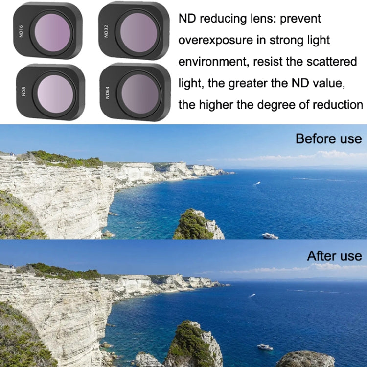 JSR For Mini 3 Pro Camera Filters, Style:4 In 1 ND8+ND16+ND32+ND64 - free shipping - PMC TechLife - Order now!