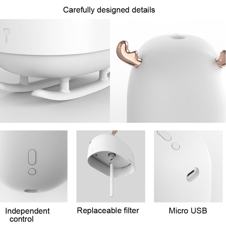 SOTHING DSHJ-H-009 260ML Deer Air Humidifier USB Home Atmosphere Night Light Air Purifier(White) - free shipping - PMC TechLife - Order now!