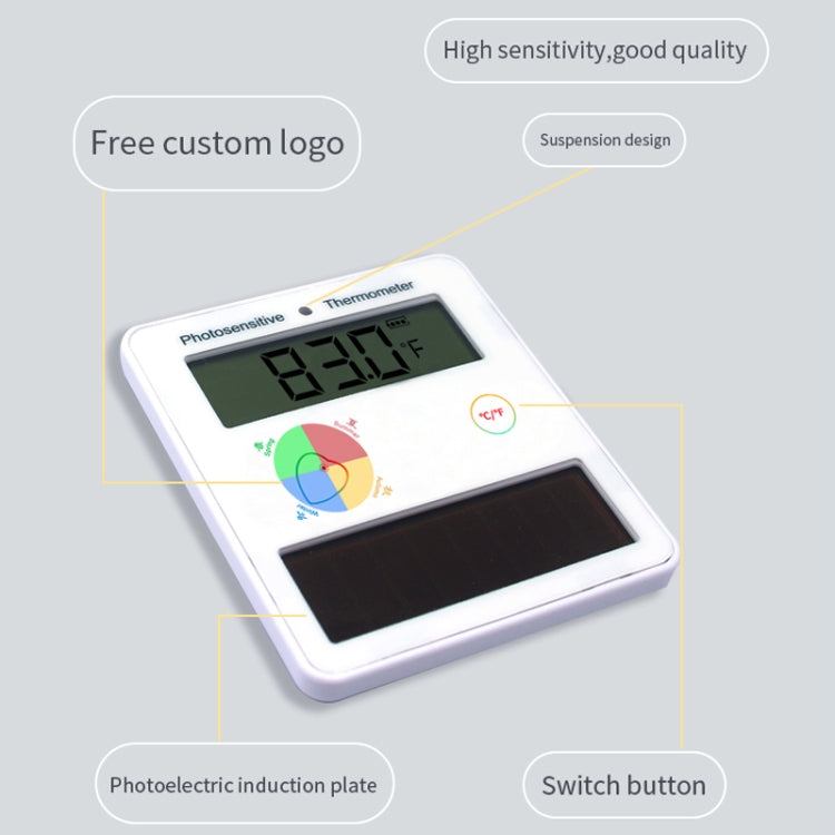 Pcsensor Fish Tank Indoor Solar Cell-free LCD High-precision Light Energy Thermometer - free shipping - PMc TechLife - Order now!