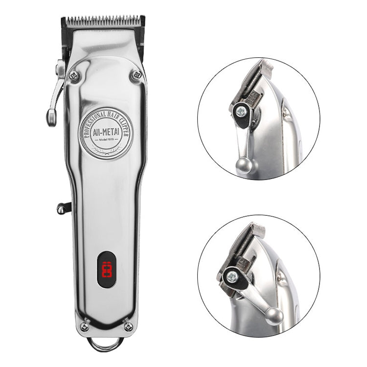 Retro Oil Head Electric Pusher Strong Power Electric Fader LCD Digital Display Rechargeable Hair Clipper(EU Plug) - free shipping - PMC TechLife - Order now!