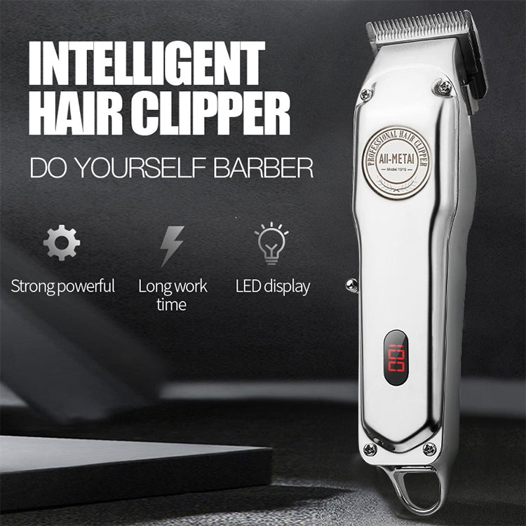 Retro Oil Head Electric Pusher Strong Power Electric Fader LCD Digital Display Rechargeable Hair Clipper(US Plug) - free shipping - PMC TechLife - Order now!
