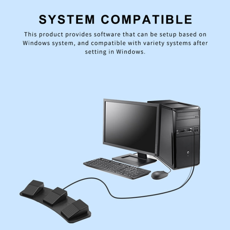 Pcsensor FS23 CF Foot Pedal Switch Keyboard Control Mouse Game Combo Pedal(Photoelectric Mute) - free shipping - PMC Jewellery - Order now!