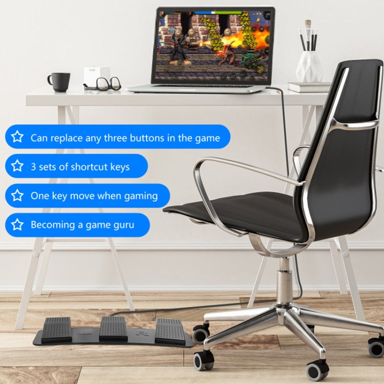 Pcsensor FS23 CF Foot Pedal Switch Keyboard Control Mouse Game Combo Pedal(Photoelectric Mute) - free shipping - PMC Jewellery - Order now!