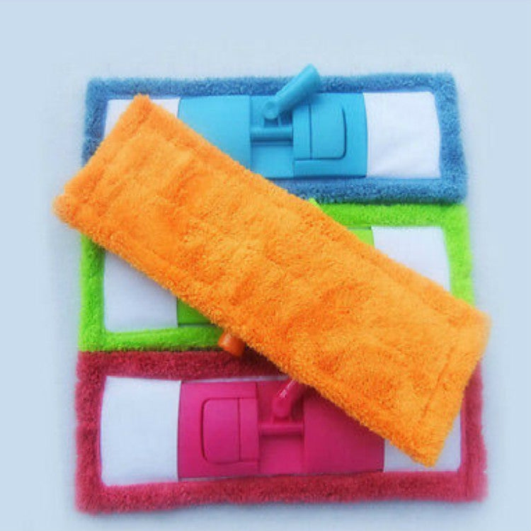 Coral Flannel Head  Padded Flat Replacement Household Company Cleaning Mop Cloth Rag(Orange) - Sponges, Cloths & Brushes by PMc TechLife | Online Shopping South Africa | PMc TechLife | Buy Now Pay Later Mobicred