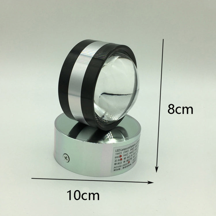 LED Up And Down Light Wall Light Double-Sided Crystal Aluminum Lights Upper Outlet, Power:6W(Red Light) - Wall Lamps by PMc TechLife | Online Shopping South Africa | PMc TechLife | Buy Now Pay Later Mobicred