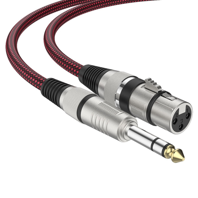 5m Red and Black Net TRS 6.35mm Male To Caron Female Microphone XLR Balance Cable - Microphone Audio Cable & Connector by PMC TechLife | Online Shopping South Africa | PMC TechLife | Buy Now Pay Later Mobicred