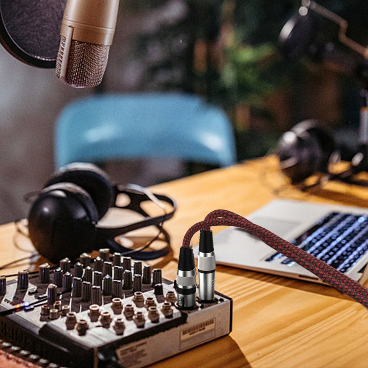 5m Red and Black Net TRS 6.35mm Male To Caron Female Microphone XLR Balance Cable - Microphone Audio Cable & Connector by PMC TechLife | Online Shopping South Africa | PMC TechLife | Buy Now Pay Later Mobicred