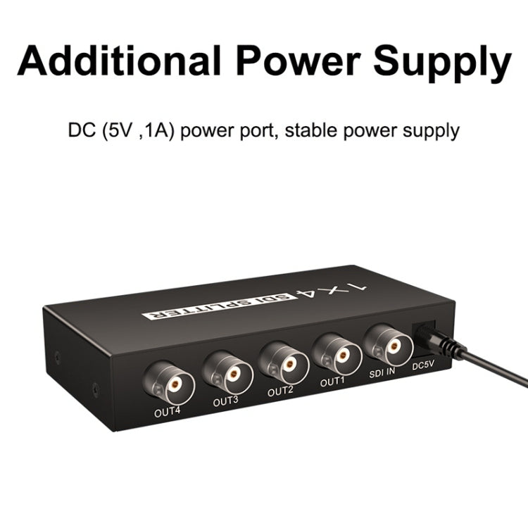 1 In 4 Out SD-SDI / HD-SDI / 3G-SDI Distribution Amplifier Video SDI Splitter(US Plug) - free shipping - PMC Jewellery - Order now!