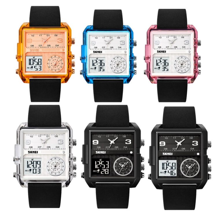 SKMEI 2021 Square Large Dial Triple Movement Men Sports Watch(Amber) - free shipping - PMC TechLife - Order now!