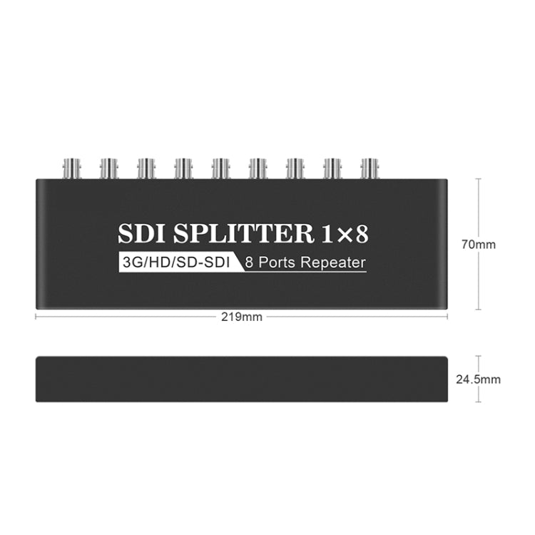 1 In 8 Out SD-SDI / HD-SDI / 3G-SDI Distribution Amplifier Video SDI Splitter(US Plug) - Splitter by PMC Jewellery | Online Shopping South Africa | PMC Jewellery | Buy Now Pay Later Mobicred