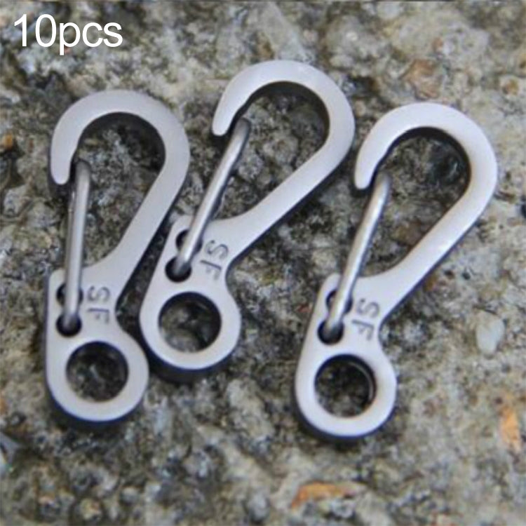 10 PCS SF Version Simple Mini Spring Hanging Buckle Keychain Buckle, Suitable for within 5mm Umbrella Rope(Gun Color) - Mountaineering Outfit by PMC TechLife | Online Shopping South Africa | PMC TechLife | Buy Now Pay Later Mobicred
