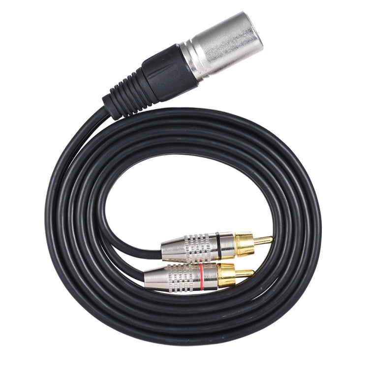 XLR Male To 2RCA Male Plug Stereo Audio Cable, Length:, Length:8m - Microphone Audio Cable & Connector by PMC TechLife | Online Shopping South Africa | PMC TechLife | Buy Now Pay Later Mobicred
