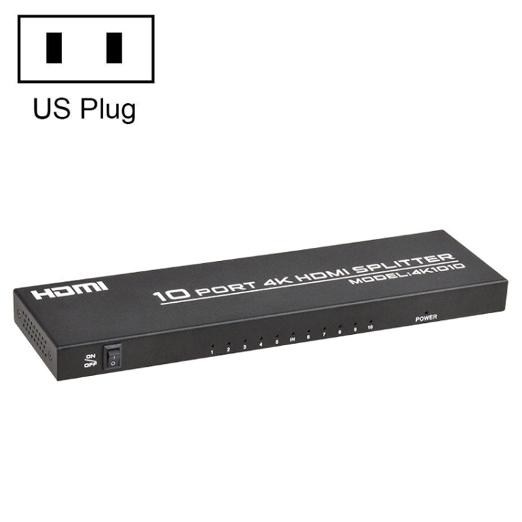 FJGEAR FJ-SM1010 30HZ HDMI 4K HD Audio And Video Splitter, Plug Type:US Plug(Black) - free shipping - PMC Jewellery - Order now!