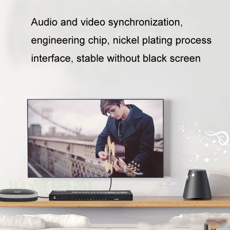FJGEAR FJ-SM1010 30HZ HDMI 4K HD Audio And Video Splitter, Plug Type:US Plug(Black) - free shipping - PMC Jewellery - Order now!