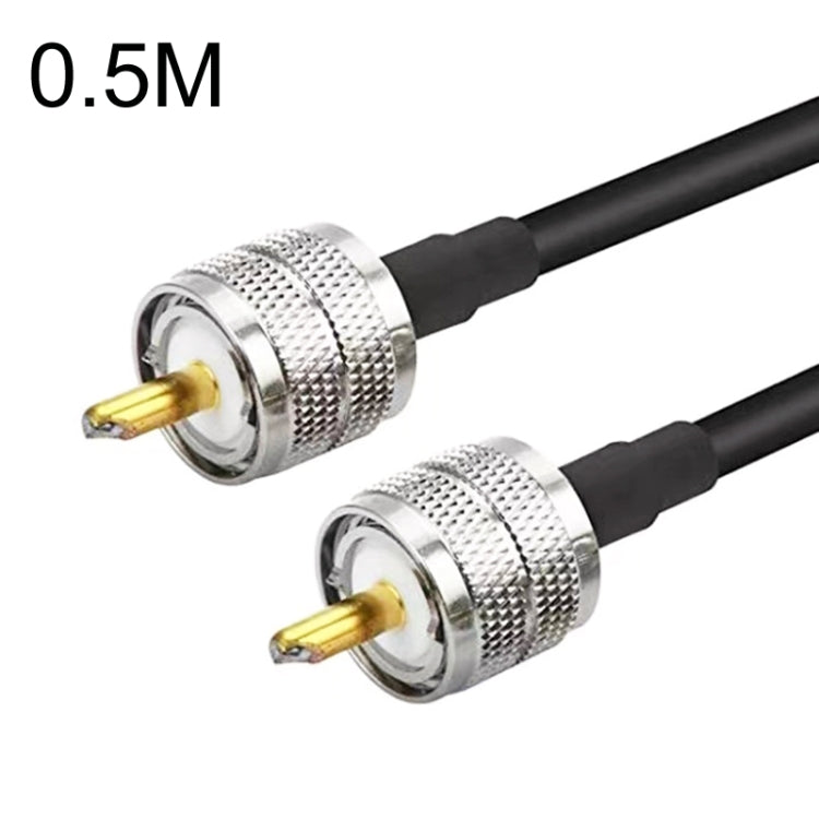 UHF Male To UHF Male RG58 Coaxial Adapter Cable, Cable Length:0.5m - Connectors by PMC TechLife | Online Shopping South Africa | PMC TechLife