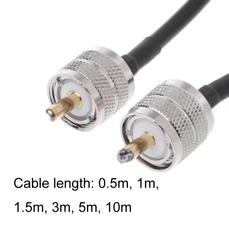 UHF Male To UHF Male RG58 Coaxial Adapter Cable, Cable Length:0.5m - Connectors by PMC TechLife | Online Shopping South Africa | PMC TechLife