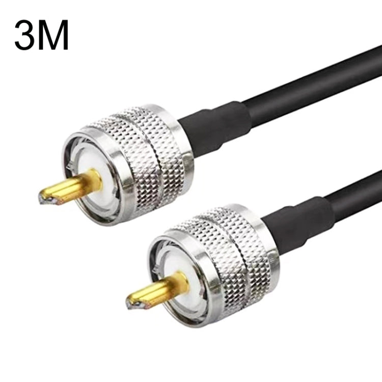 UHF Male To UHF Male RG58 Coaxial Adapter Cable, Cable Length:3m - Connectors by PMC TechLife | Online Shopping South Africa | PMC TechLife