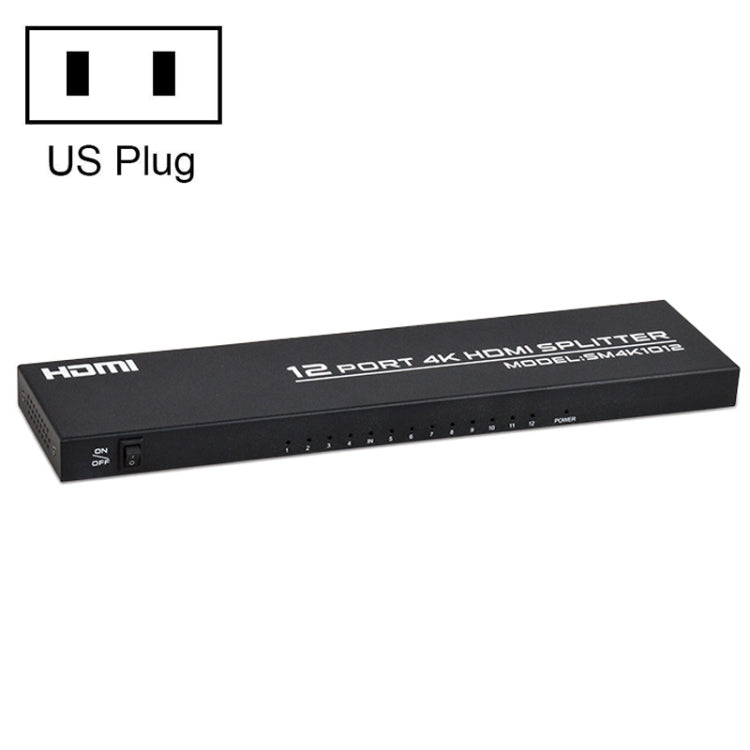 FJGEAR FJ-SM1012 1 In 12 Out 30HZ HDMI 4K HD Audio And Video Splitter, Plug Type:US Plug - free shipping - PMC Jewellery - Order now!