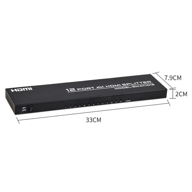 FJGEAR FJ-SM1012 1 In 12 Out 30HZ HDMI 4K HD Audio And Video Splitter, Plug Type:US Plug - free shipping - PMC Jewellery - Order now!