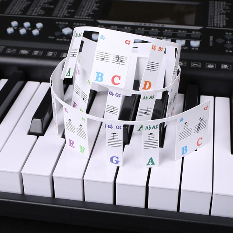 Children Beginner Piano Keyboard Color Stickers Musical Instrument Accessories, Style: Piano Keys 61 keys - Keyboard Instruments by PMC TechLife | Online Shopping South Africa | PMC TechLife