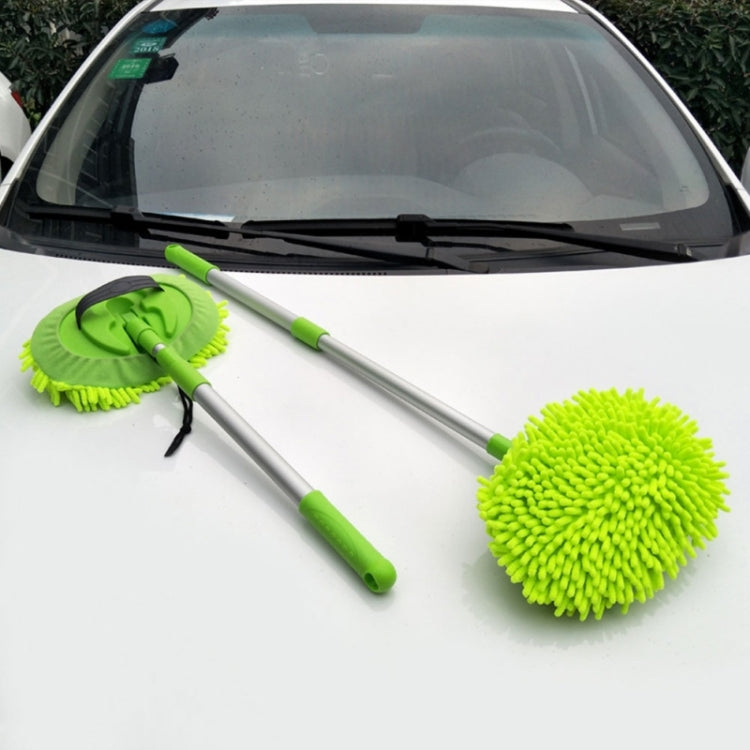 2 PCS Aluminum Alloy Three-section Telescopic Rod Car Wash Cleaning Brush Dusting Tool Dust Mop - Car washing supplies by PMC Jewellery | Online Shopping South Africa | PMC Jewellery | Buy Now Pay Later Mobicred