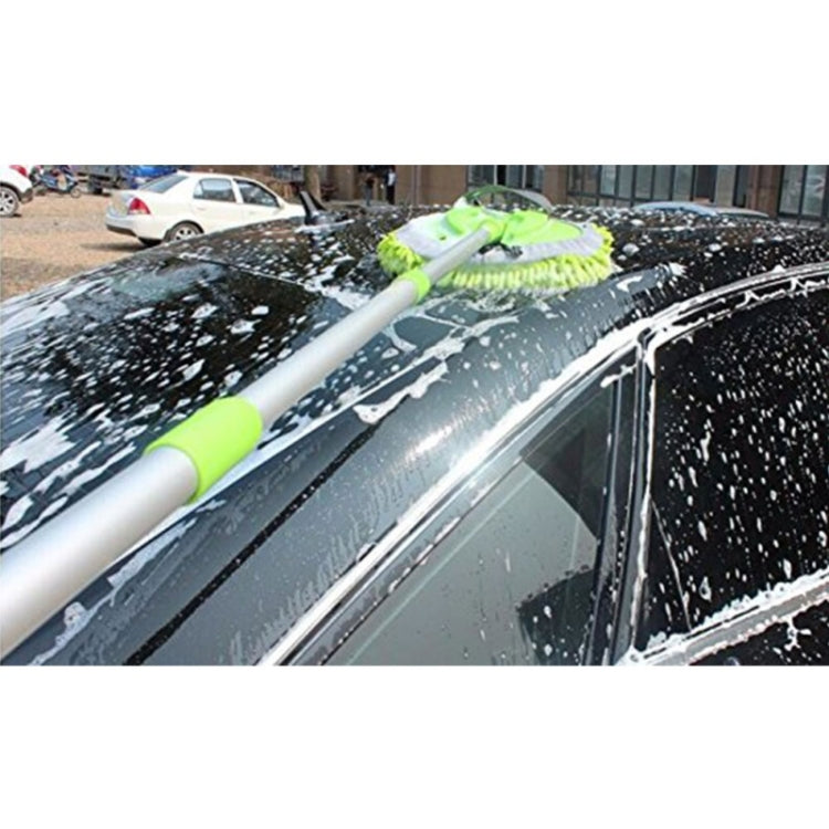 2 PCS Aluminum Alloy Three-section Telescopic Rod Car Wash Cleaning Brush Dusting Tool Dust Mop - Car washing supplies by PMC Jewellery | Online Shopping South Africa | PMC Jewellery | Buy Now Pay Later Mobicred