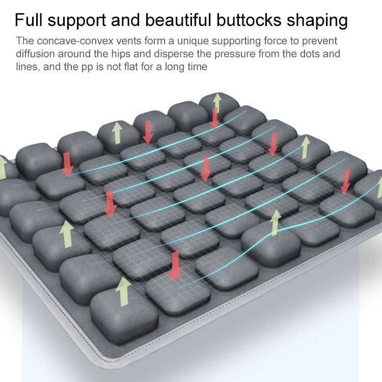 Air Cushion 3D Airbag Breathable Office Beautiful Buttocks Cushion Decompression Massage Cushion(Water Dual-Use Black Cushion) - Cushions & Pillows by PMC TechLife | Online Shopping South Africa | PMC TechLife | Buy Now Pay Later Mobicred