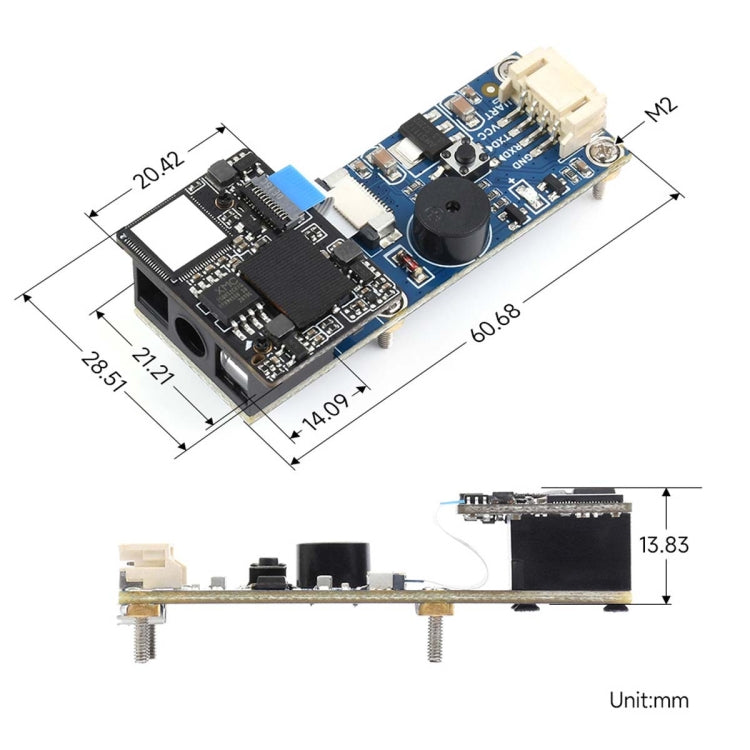 Waveshare 2D Codes Scanner Module Supports 4mil High-density Barcode Scanning,23962 - free shipping - PMC TechLife - Order now!