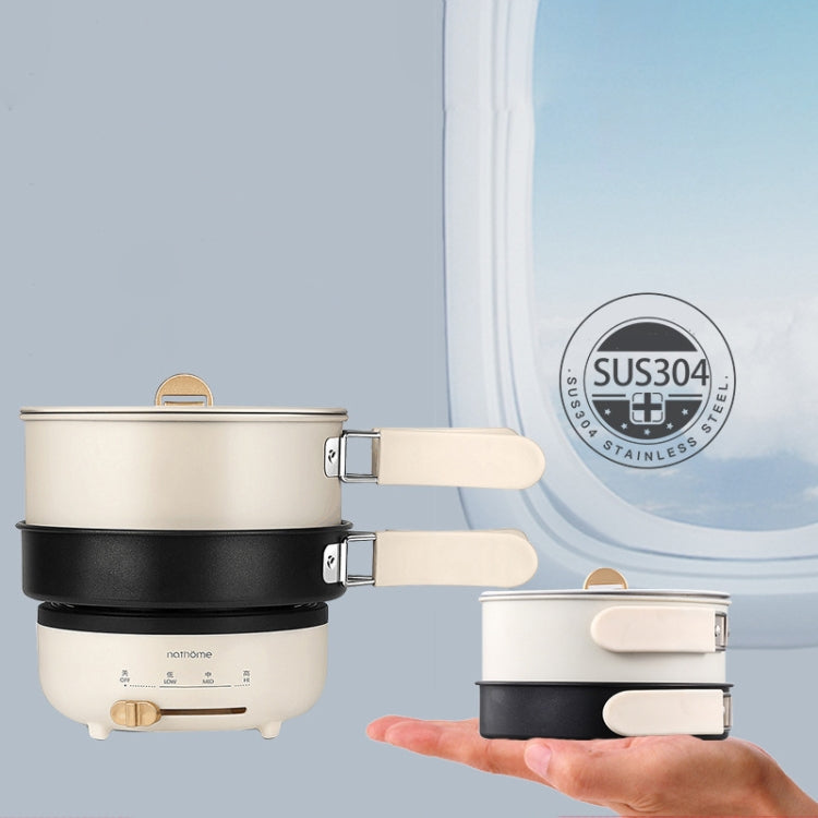 Nathome NDG01 Traveling Multi-purpose Split Folding Frying Pan Household Electric Cooker, Chinese Plug(Blue) - free shipping - PMC TechLife - Order now!