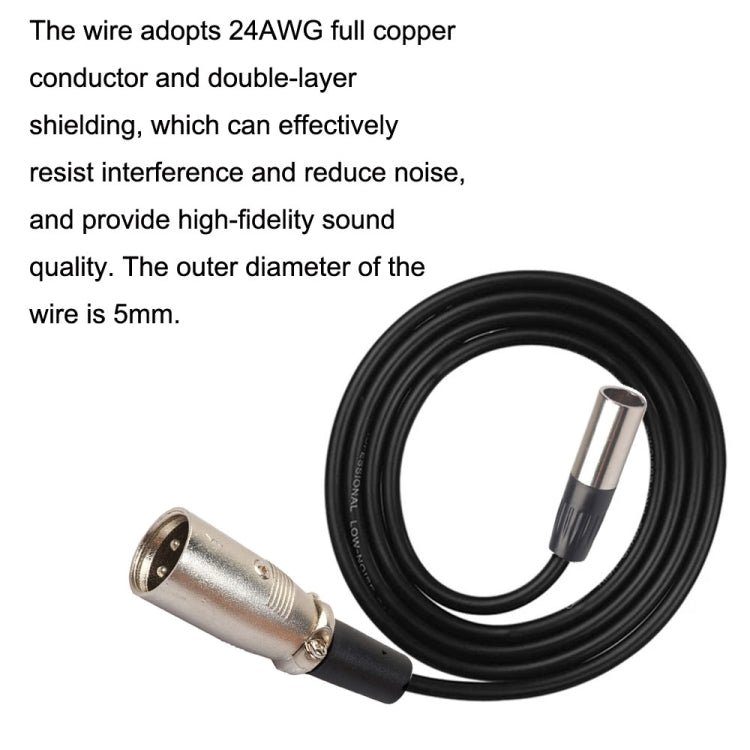 Xlrmini Caron Male To Mini Male Balancing Cable For 48V Sound Card Microphone Audio Cable, Length:10m - Microphone Audio Cable & Connector by PMC TechLife | Online Shopping South Africa | PMC TechLife | Buy Now Pay Later Mobicred