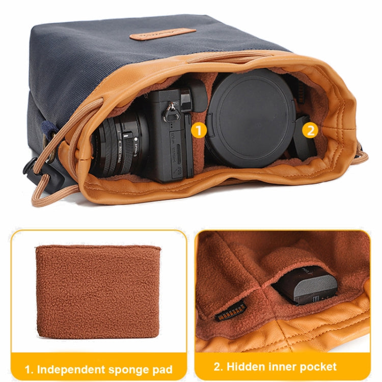 S.C.COTTON Camera Lens Protection Bag Liner Bag Waterproof Camera Storage Bag, Size: L(Khaki) - free shipping - PMC TechLife - Order now!