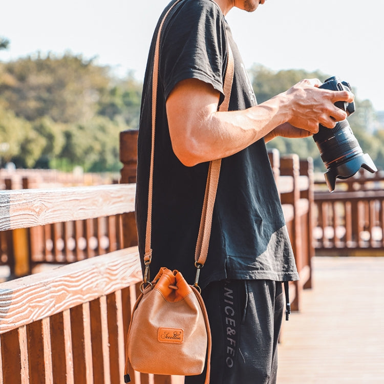 S.C.COTTON Camera Lens Protection Bag Liner Bag Waterproof Camera Storage Bag, Size: L(Khaki) - free shipping - PMC TechLife - Order now!
