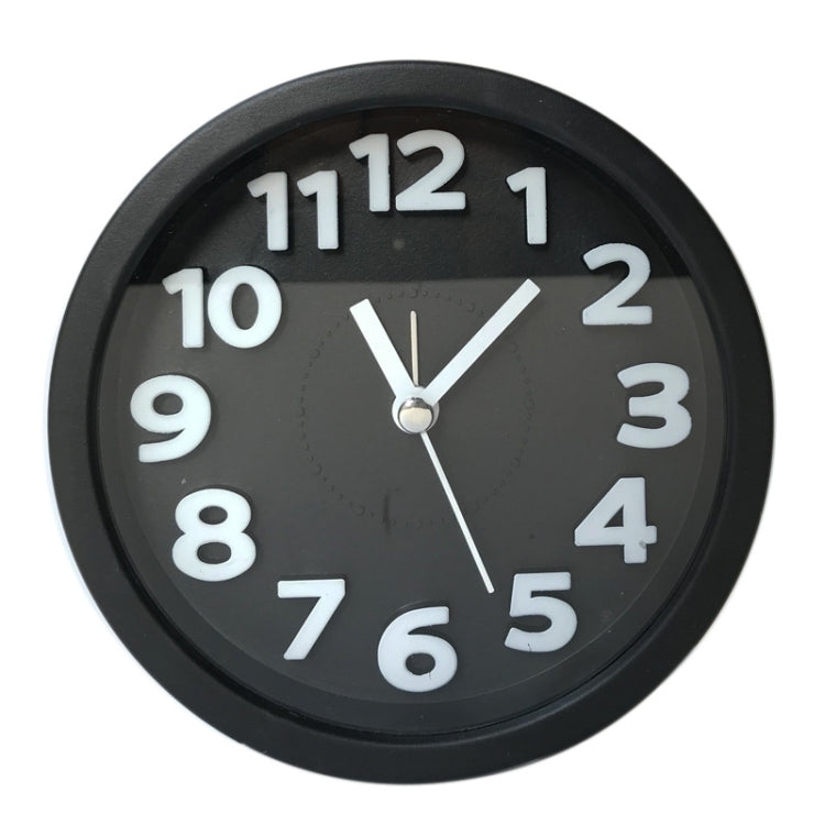 Round 12cm Candy Color Stereo Digital Silent Alarm Clock Children Student Alarm Clock(Black) - Alarm Clocks by PMc TechLife | Online Shopping South Africa | PMc TechLife | Buy Now Pay Later Mobicred