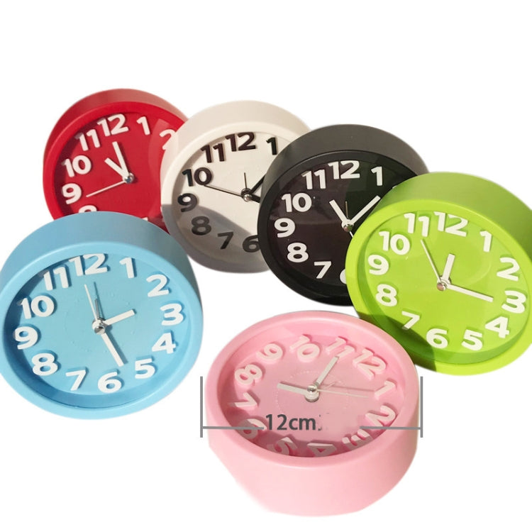 Round 12cm Candy Color Stereo Digital Silent Alarm Clock Children Student Alarm Clock(Black) - Alarm Clocks by PMc TechLife | Online Shopping South Africa | PMc TechLife | Buy Now Pay Later Mobicred