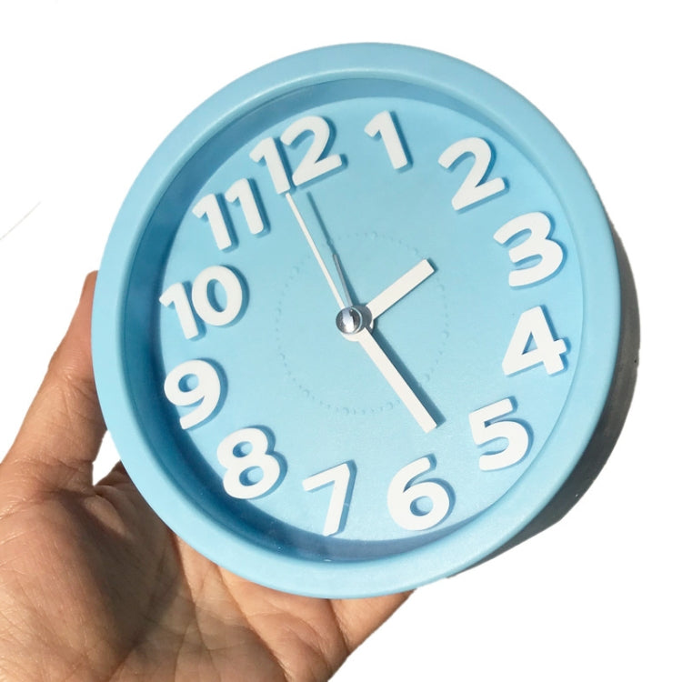 Round 12cm Candy Color Stereo Digital Silent Alarm Clock Children Student Alarm Clock(Black) - Alarm Clocks by PMc TechLife | Online Shopping South Africa | PMc TechLife | Buy Now Pay Later Mobicred