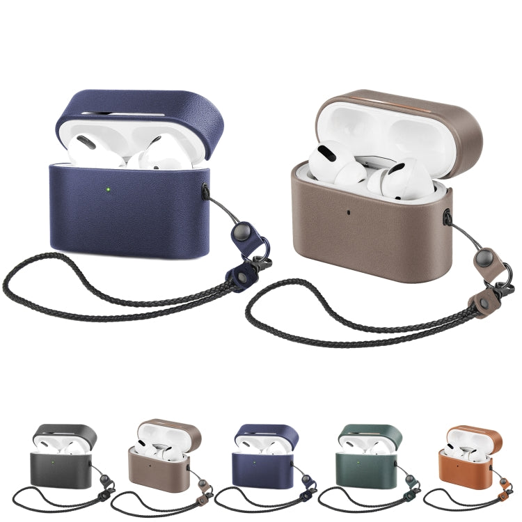 Wireless Earphone Protective Shell Leather Case Split Storage Box For Airpods Pro( Green) - free shipping - PMC Jewellery - Order now!