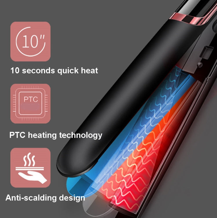 35W 2 In 1 Curling and Straightening Dual-use Electric Splin,Specification: US Plug(Black) - free shipping - PMC TechLife - Order now!