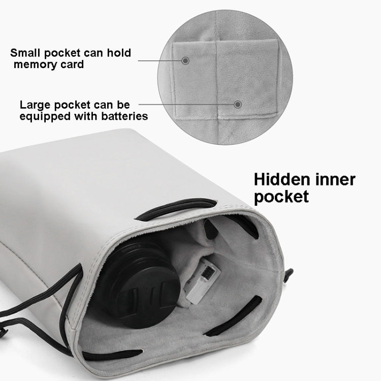 Baona Camera Bag Lens Drawstring Pouch, Size: Large(Black) - free shipping - PMC TechLife - Order now!