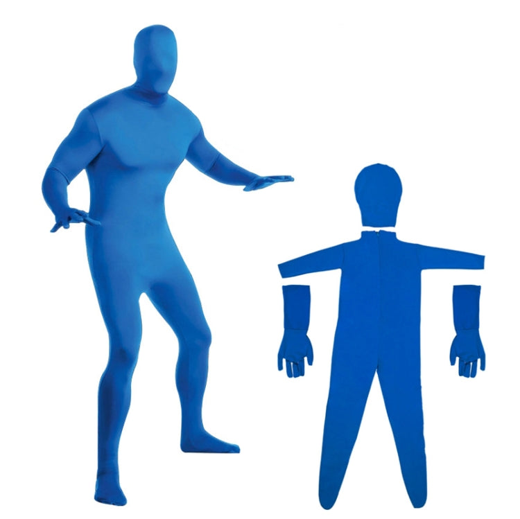 Photo Stretchy Body Green Screen Suit Video Chroma Key Tight Suit, Size: 160cm(Blue Split) - free shipping - PMC TechLife - Order now!