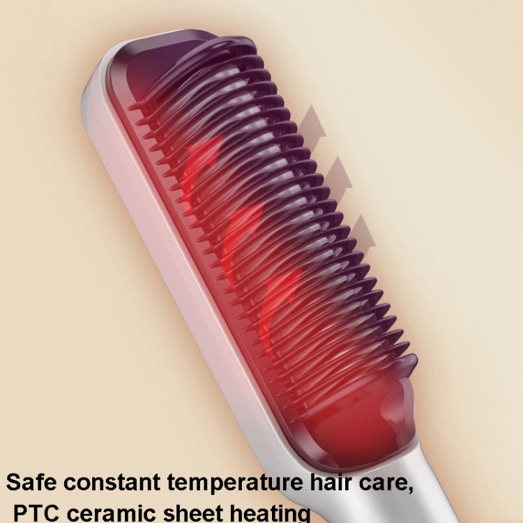 ZF-888 60W Dual-Purpose Splint Electric Curling Comb For Straight Hair And Curly Hair US Plug(White) - free shipping - PMC TechLife - Order now!