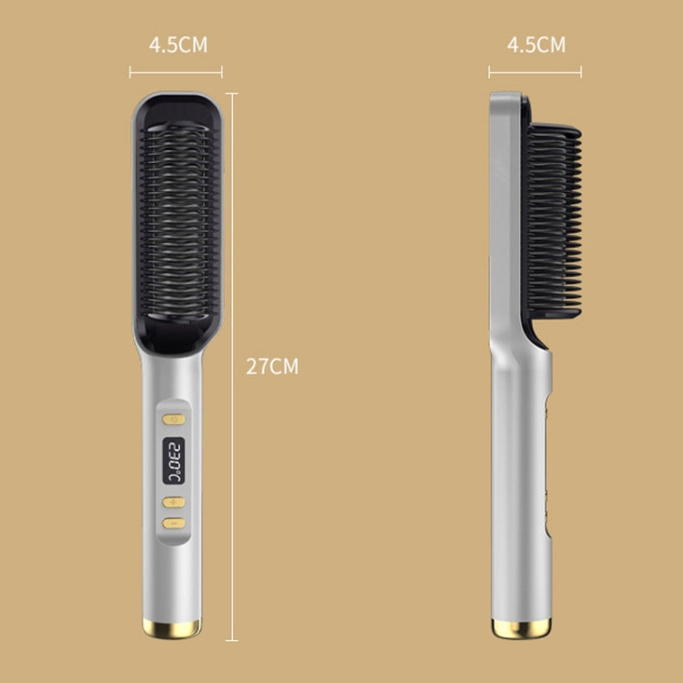 ZF-888 60W Dual-Purpose Splint Electric Curling Comb For Straight Hair And Curly Hair UK Plug(White) - free shipping - PMC TechLife - Order now!