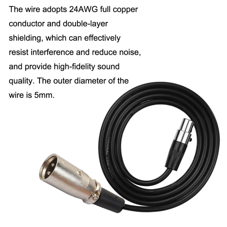 Xlrmini Caron Male To Mini Female Balancing Cable For 48V Sound Card Microphone Audio Cable, Length:3m - Microphone Audio Cable & Connector by PMC TechLife | Online Shopping South Africa | PMC TechLife | Buy Now Pay Later Mobicred